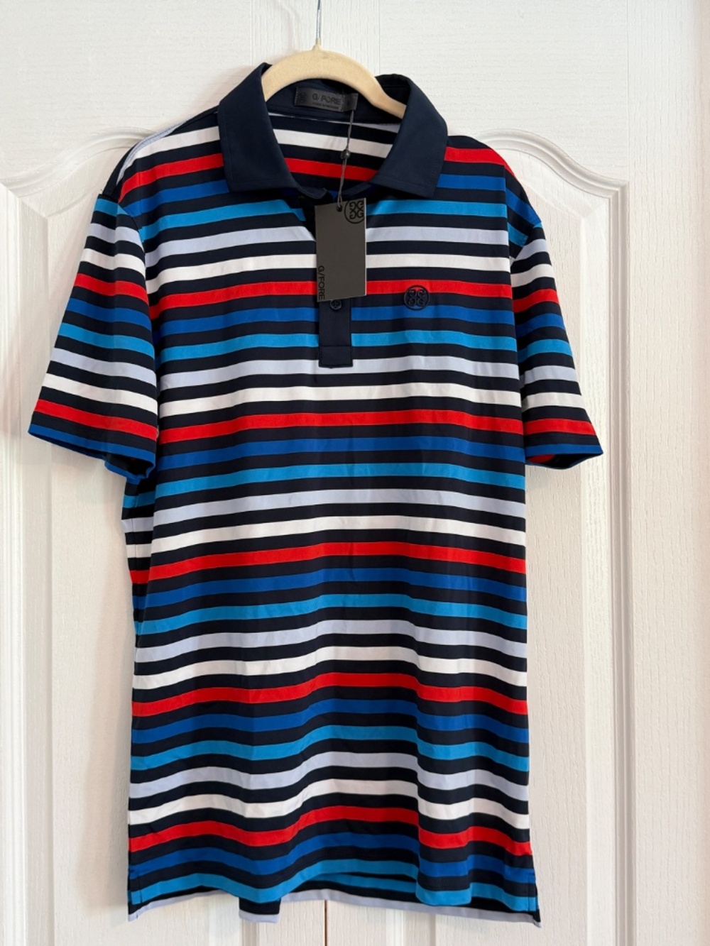 G/FORE Favorite Stripe Tech Jersey Golf Polo Men’s M NWT $110